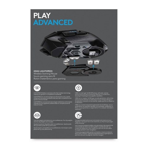 MYSZ GAMINGOWA LOGITECH G502 Lightspeed Black MYSZ GAMINGOWA LOGITECH G502 Lightspeed Black