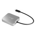 Stacja dokująca j5create 4K60 4K60 Elite USB-C PD Multi-Port Adapter 1x4K HDMI/2xUSB 3.1/1xUSB-C/1xRJ45 Gigabit; kolor srebrny J