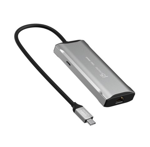 Stacja dokująca j5create 4K60 Elite USB-C 10Gbps Travel Dock 1x4K HDMI/2xUSB 3.1/1xUSB-C/1xRJ45 Gigabit; kolor srebrny JCD392-N Stacja dokująca j5create 4K60 Elite USB-C 10Gbps Travel Dock 1x4K HDMI/2xUSB 3.1/1xUSB-C/1xRJ45 Gigabit; kolor srebrny JCD392-N