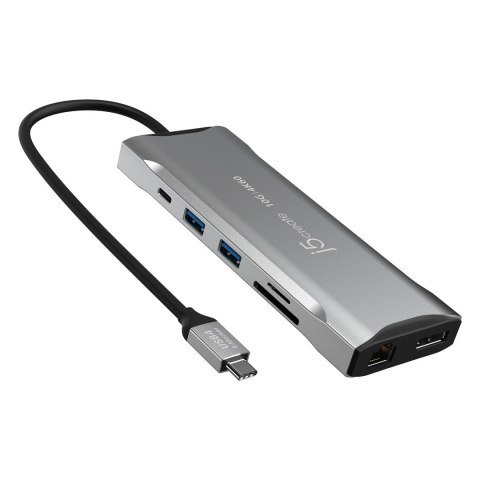 Stacja dokująca j5create 4K60 Elite USB-C Triple-Monitor 10Gbps Mini Dock 2x4K HDMI/1xDisplay Port/2xUSB 3.1/2xUSB-C/Card Reader Stacja dokująca j5create 4K60 Elite USB-C Triple-Monitor 10Gbps Mini Dock 2x4K HDMI/1xDisplay Port/2xUSB 3.1/2xUSB-C/Card Reader