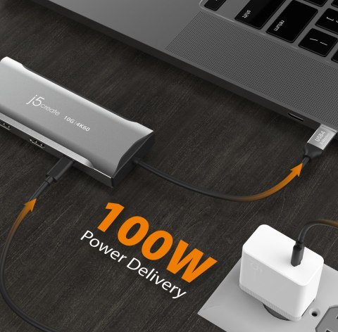 Stacja dokująca j5create 4K60 Elite USB-C Triple-Monitor 10Gbps Mini Dock 2x4K HDMI/1xDisplay Port/2xUSB 3.1/2xUSB-C/Card Reader Stacja dokująca j5create 4K60 Elite USB-C Triple-Monitor 10Gbps Mini Dock 2x4K HDMI/1xDisplay Port/2xUSB 3.1/2xUSB-C/Card Reader