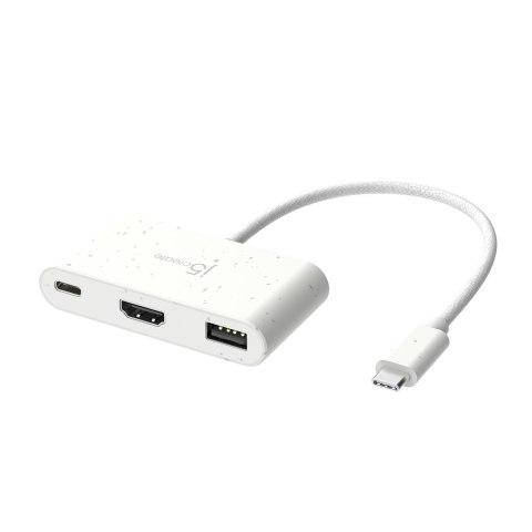 Stacja dokująca j5create Eco-Friendly USB-C to HDMI & USB Type-A with Power Delivery 1xHDMI/1xUSB 3.1/1xUSB-C; kolor biały JCA37 Stacja dokująca j5create Eco-Friendly USB-C to HDMI & USB Type-A with Power Delivery 1xHDMI/1xUSB 3.1/1xUSB-C; kolor biały JCA37