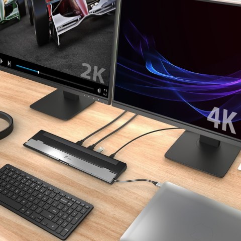 Stacja dokująca j5create USB-C Dual HDMI Docking Station 2xHDMI/3xUSB3.0/1xUSB-C/Card Reader/RJ45 Gigabit/3.5mm combo audio jack Stacja dokująca j5create USB-C Dual HDMI Docking Station 2xHDMI/3xUSB3.0/1xUSB-C/Card Reader/RJ45 Gigabit/3.5mm combo audio jack