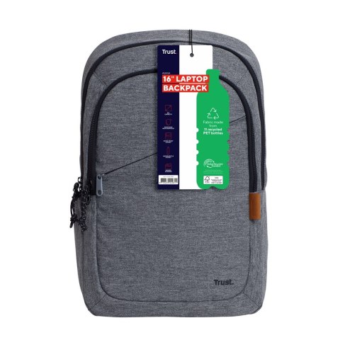Plecak na laptopa TRUST Avana 16" Szary Plecak na laptopa TRUST Avana 16" Szary
