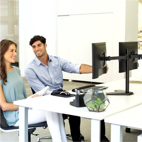 Fellowes Ergonomia wolnostojące ramię na 2 monitory - poziome Seasa - dawne Professional Series™ Fellowes Ergonomia wolnostojące ramię na 2 monitory - poziome Seasa - dawne Professional Series™