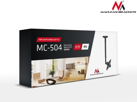 Uchwyt ścienny do telewizora Maclean MC-504S (Obrotowy, sufitowy, Uchylny - 42"; max. 30kg) Uchwyt ścienny do telewizora Maclean MC-504S (Obrotowy, sufitowy, Uchylny - 42"; max. 30kg)