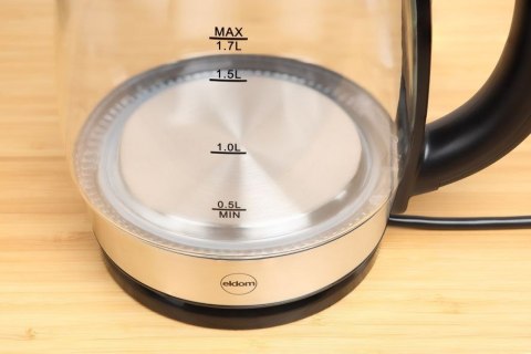 ELDOM CZAJNIK SZKLANY LIMEA, 2200 W, POJ. 1,7 L, P ELDOM CZAJNIK SZKLANY LIMEA, 2200 W, POJ. 1,7 L, P