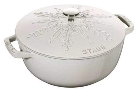 Garnek żeliwny okrągły snowflake STAUB 40506-548-0 - biały 3.6 ltr Garnek żeliwny okrągły snowflake STAUB 40506-548-0 - biały 3.6 ltr