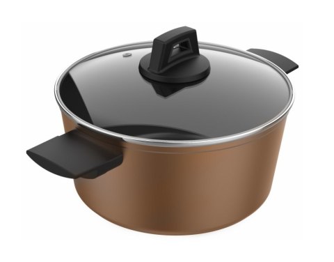 Garnek z kutego aluminium z pokrywką Taurus Stories 24cm KCK4124 Garnek z kutego aluminium z pokrywką Taurus Stories 24cm KCK4124