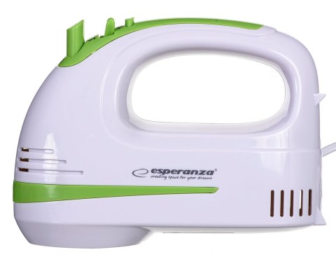 Mikser ręczny Esperanza Apple Pie EKM011 (400W; kolor biały) Mikser ręczny Esperanza Apple Pie EKM011 (400W; kolor biały)