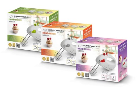 Mikser ręczny Esperanza Muffin EKM007R (150W; kolor czerwony) Mikser ręczny Esperanza Muffin EKM007R (150W; kolor czerwony)