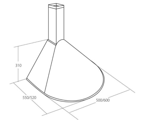 Okap kominowy AKPO WK-5 RONDO TURBO 50 BIAŁY (500mm, kolor biały) Okap kominowy AKPO WK-5 RONDO TURBO 50 BIAŁY (500mm, kolor biały)