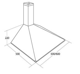 Okap kominowy AKPO WK-5 SOFT 50 BIAŁY (159,7 m3/h; 500mm; kolor biały) (WYPRZEDAŻ)