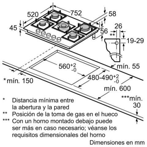 Płyta gazowa SIEMENS EP7A6QB90 Płyta gazowa SIEMENS EP7A6QB90