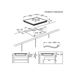 Płyta indukcyjna Electrolux EIV654 (4 pola grzejne; kolor czarny)