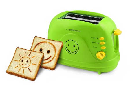 Toster Esperanza SMILEY EKT003 (750W; kolor zielony) Toster Esperanza SMILEY EKT003 (750W; kolor zielony)
