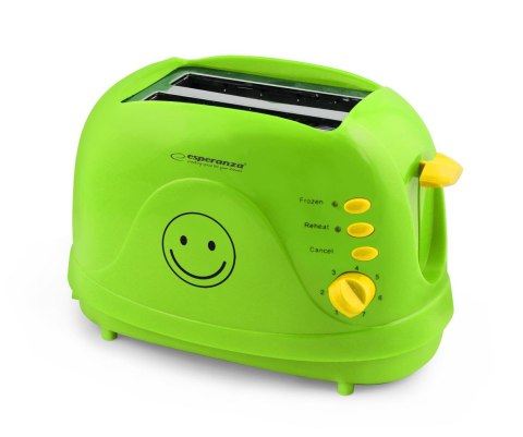 Toster Esperanza SMILEY EKT003 (750W; kolor zielony) Toster Esperanza SMILEY EKT003 (750W; kolor zielony)