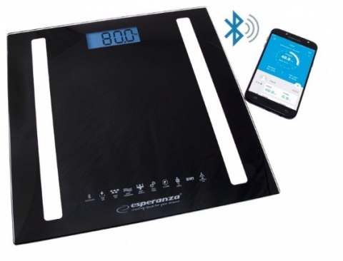 Waga z funkcją bluetooth Esperanza EBS016K (kolor czarny) Waga z funkcją bluetooth Esperanza EBS016K (kolor czarny)