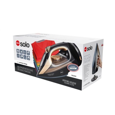 DA200 ELDOM ŻELAZKO BEZPRZEWODOWE SOLO, MOC 2800 W,STOPA CERAMICZNA,PRASOWANIE W PIONIE DA200 ELDOM DA200 ELDOM ŻELAZKO BEZPRZEWODOWE SOLO, MOC 2800 W,STOPA CERAMICZNA,PRASOWANIE W PIONIE DA200 ELDOM