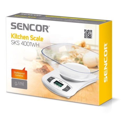 Waga kuchenna z misą SENCOR SKS 4001WH Waga kuchenna z misą SENCOR SKS 4001WH