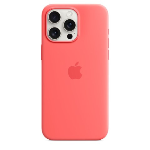 Apple iPhone 15 Pro Max Silicone Case with MagSafe - Guava Apple iPhone 15 Pro Max Silicone Case with MagSafe - Guava