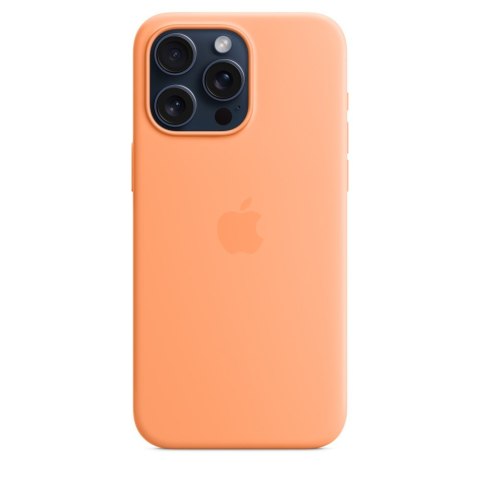 Apple iPhone 15 Pro Max Silicone Case with MagSafe - Orange Sorbet Apple iPhone 15 Pro Max Silicone Case with MagSafe - Orange Sorbet