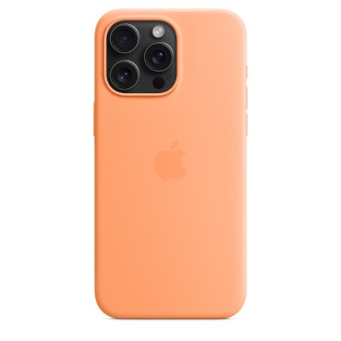 Apple iPhone 15 Pro Max Silicone Case with MagSafe - Orange Sorbet Apple iPhone 15 Pro Max Silicone Case with MagSafe - Orange Sorbet
