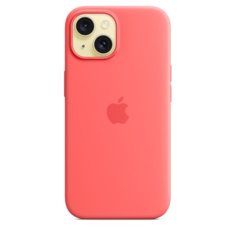 Apple iPhone 15 Silicone Case with MagSafe - Guava Apple iPhone 15 Silicone Case with MagSafe - Guava