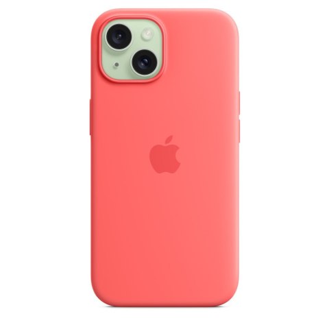 Apple iPhone 15 Silicone Case with MagSafe - Guava Apple iPhone 15 Silicone Case with MagSafe - Guava