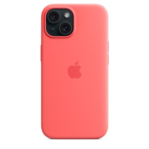 Apple iPhone 15 Silicone Case with MagSafe - Guava Apple iPhone 15 Silicone Case with MagSafe - Guava