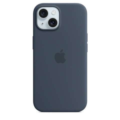 Apple iPhone 15 Silicone Case with MagSafe - Storm Blue Apple iPhone 15 Silicone Case with MagSafe - Storm Blue