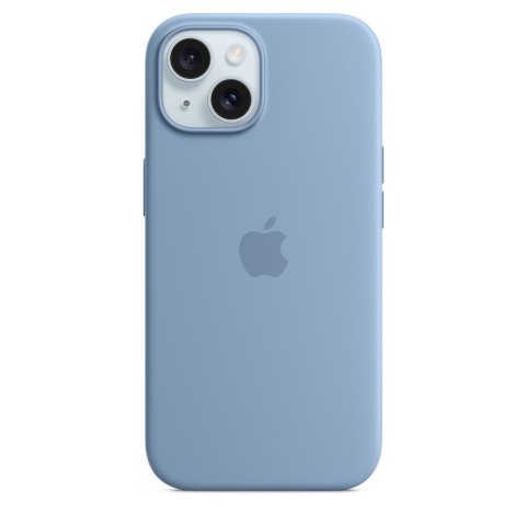 Apple iPhone 15 Silicone Case with MagSafe - Winter Blue Apple iPhone 15 Silicone Case with MagSafe - Winter Blue