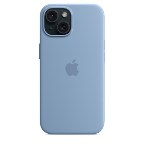 Apple iPhone 15 Silicone Case with MagSafe - Winter Blue Apple iPhone 15 Silicone Case with MagSafe - Winter Blue