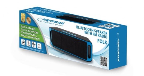 Głośniki bluetooth Esperanza FOLK EP126KB (kolor czarno-niebieski) Głośniki bluetooth Esperanza FOLK EP126KB (kolor czarno-niebieski)