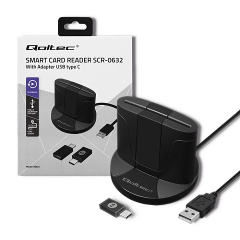 QOLTEC CZYTNIK CHIPOWYCH KART ID INTELIGENTNY | SCR-0632 | USB TYP C QOLTEC CZYTNIK CHIPOWYCH KART ID INTELIGENTNY | SCR-0632 | USB TYP C