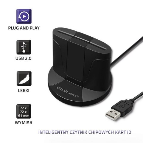 QOLTEC CZYTNIK CHIPOWYCH KART ID INTELIGENTNY | SCR-0632 | USB TYP C QOLTEC CZYTNIK CHIPOWYCH KART ID INTELIGENTNY | SCR-0632 | USB TYP C