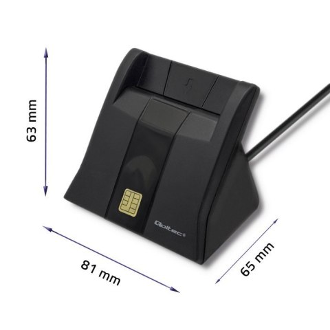 QOLTEC INTELIGENTNY CZYTNIK KART CHIPOWYCH ID, USB | PLUG&PLAY | PIONOWY QOLTEC INTELIGENTNY CZYTNIK KART CHIPOWYCH ID, USB | PLUG&PLAY | PIONOWY