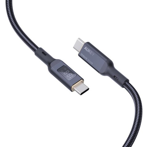 AUKEY CB-MCC102 KABEL USB-C QC PD 1.8M 5A 100W LED AUKEY CB-MCC102 KABEL USB-C QC PD 1.8M 5A 100W LED