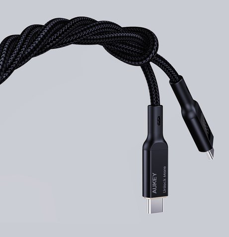 AUKEY CB-MCC102 KABEL USB-C QC PD 1.8M 5A 100W LED AUKEY CB-MCC102 KABEL USB-C QC PD 1.8M 5A 100W LED