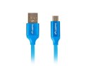 Kabel Lanberg Premium CA-USBM-20CU-0018-BL (USB 2.0 - Micro USB typu B ; 1,8m; kolor niebieski)