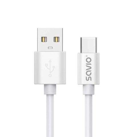 SAVIO KABEL USB-A - USB-C, 3 M, BIAŁY, CL-168