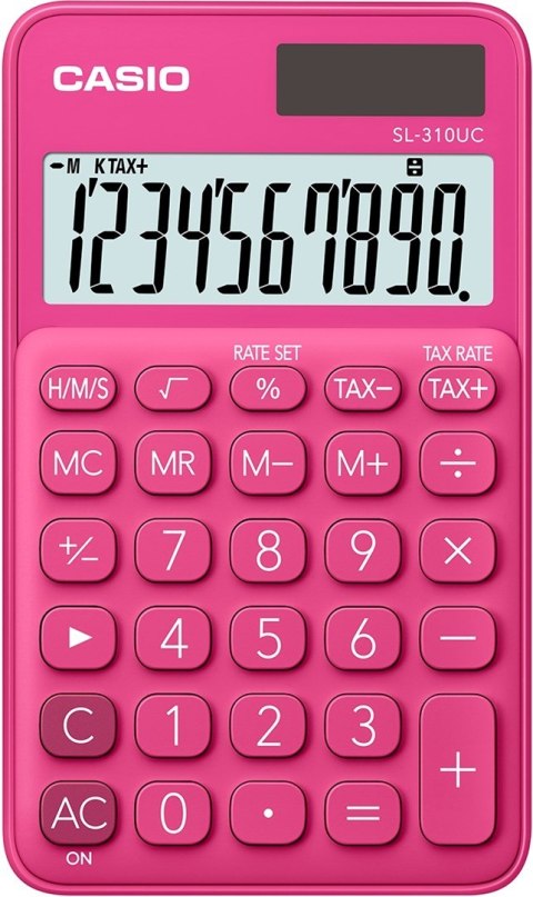 CASIO KALKULATOR KIESZONKOWY SL-310UC-RD CZERWONY, 10 CYFROWY WYŚWIETLACZ CASIO KALKULATOR KIESZONKOWY SL-310UC-RD CZERWONY, 10 CYFROWY WYŚWIETLACZ
