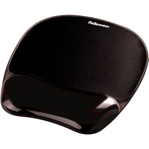 Fellowes podkładka pod mysz i nadgarstek żelowa CRYSTAL, czarna Fellowes podkładka pod mysz i nadgarstek żelowa CRYSTAL, czarna