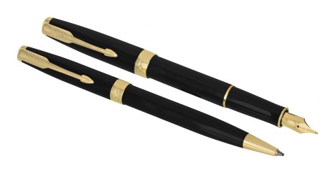 Parker-zestaw pióro Duo+długopis Sonnet czarny GT Parker-zestaw pióro Duo+długopis Sonnet czarny GT