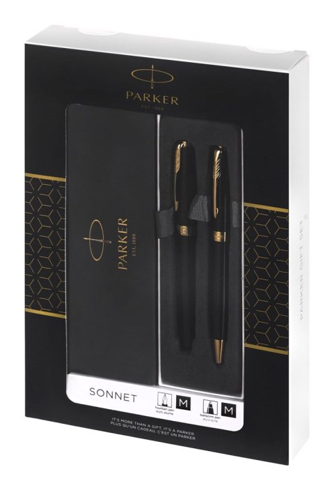 Parker-zestaw pióro Duo+długopis Sonnet czarny GT Parker-zestaw pióro Duo+długopis Sonnet czarny GT