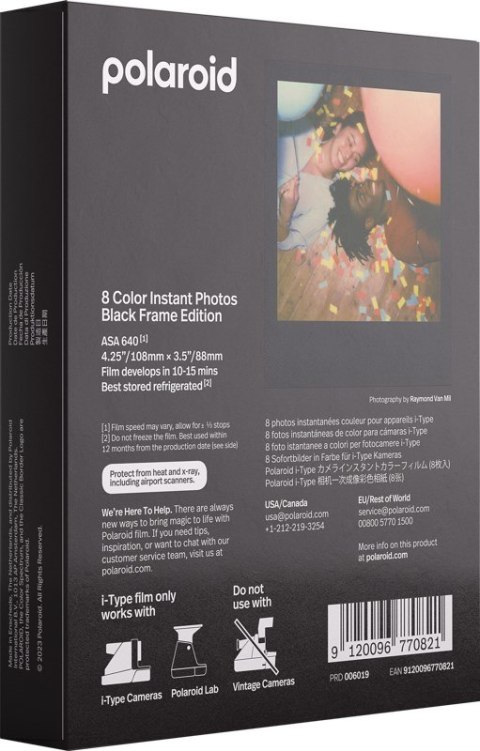 Wkłady do aparatu Polaroid Color Film I-Type Black Frame Edition Wkłady do aparatu Polaroid Color Film I-Type Black Frame Edition