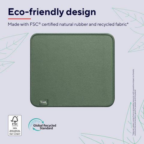 Podkładka pod mysz TRUST Boye ECO Zielona Podkładka pod mysz TRUST Boye ECO Zielona