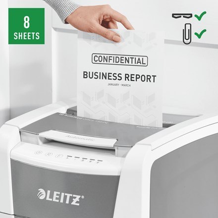 Leitz Niszczarka IQ AutoFeed 150, P4, 150 kartek, 44 l kosz Leitz Niszczarka IQ AutoFeed 150, P4, 150 kartek, 44 l kosz