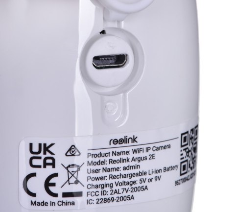KAMERA IP WIFI Reolink ARGUS 2E bezprzewodowa akumulatorowa KAMERA IP WIFI Reolink ARGUS 2E bezprzewodowa akumulatorowa