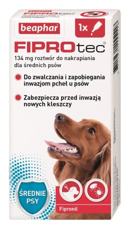 Beaphar FIPROtec Krople dla psa M 134mg x1